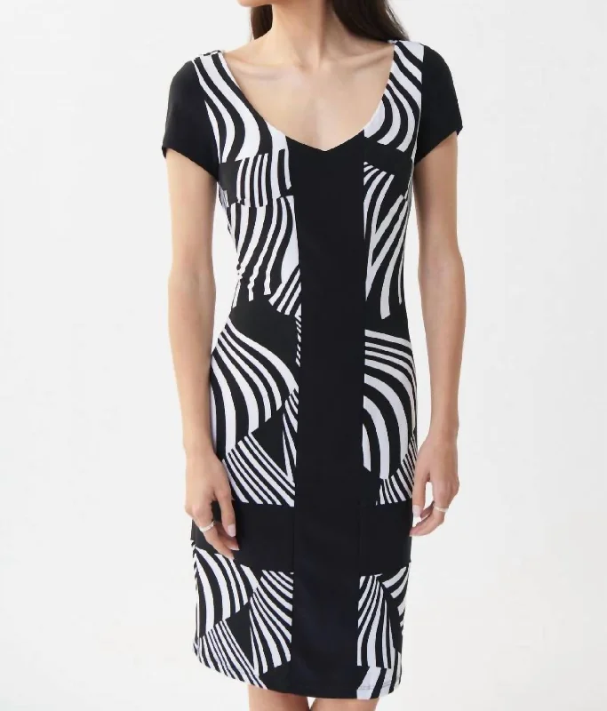 Hot Deals Striped Stress In Black/ Vanilla