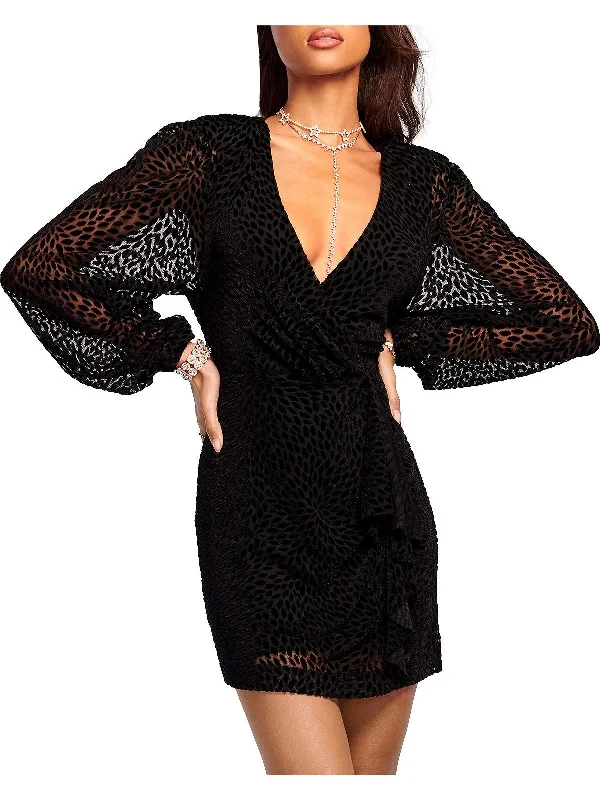 Fashionable Women's Clothing Great Deals On Ethnic Cultural Wear Aman Womens Velvet Burnout Mini Dress