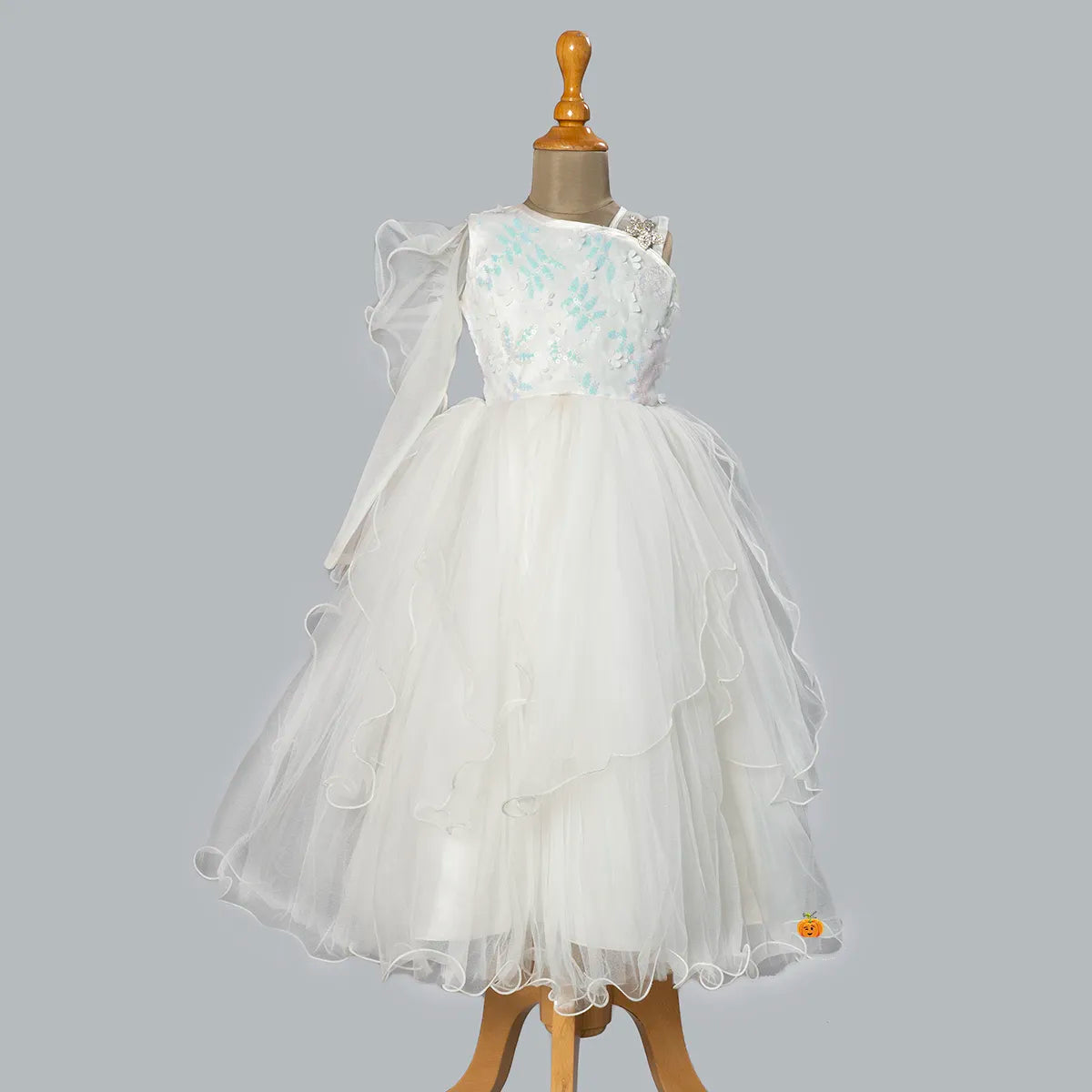 Timeless Women's Clothing Athleisure Wear Promotion White Net Long Girlish Gown