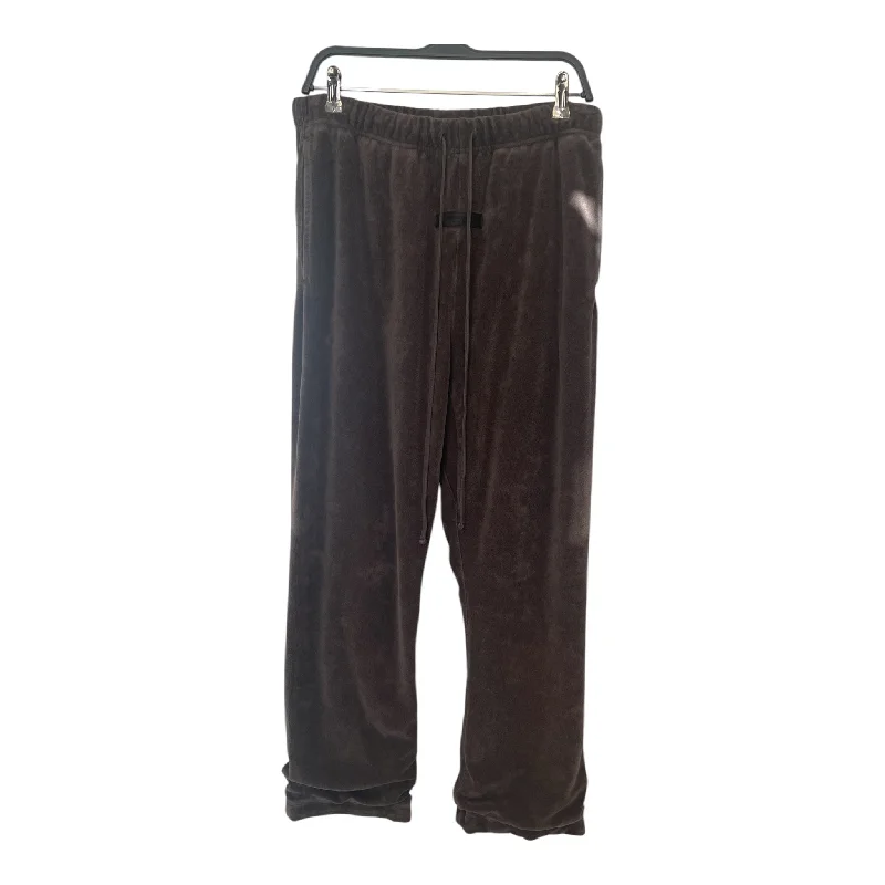 Women's Cozy Clothes Spring Wardrobe ESSENTIALS/Straight Pants/S/Velour/BRW/ESSENTIALS VELOUR SWEATPANTS