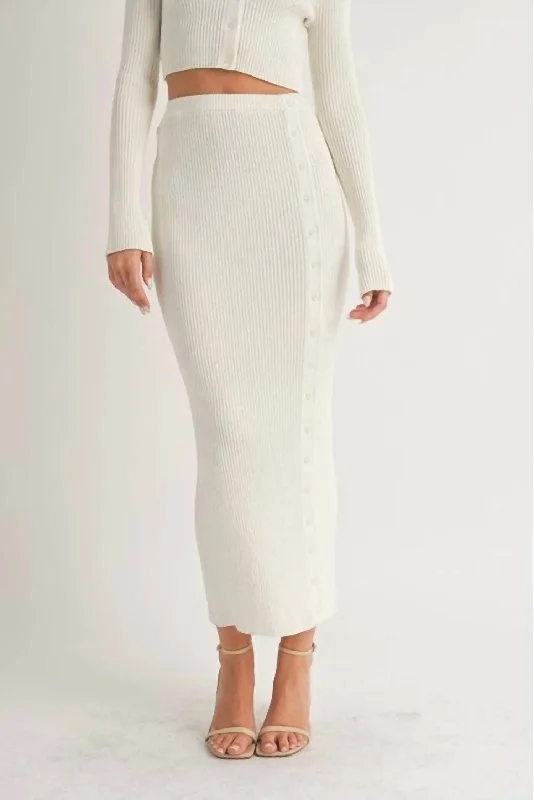 Women's Urban Clothing Classic Appeal Something Special Sweater Pencil Skirt In White Women's Urban Clothing Classic Appeal Something Special Sweater Pencil Skirt In White