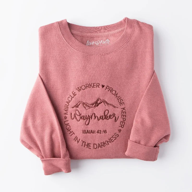 Women's Romantic Outfit Trendsetting Threads Embroidered Waymaker Sweatshirt