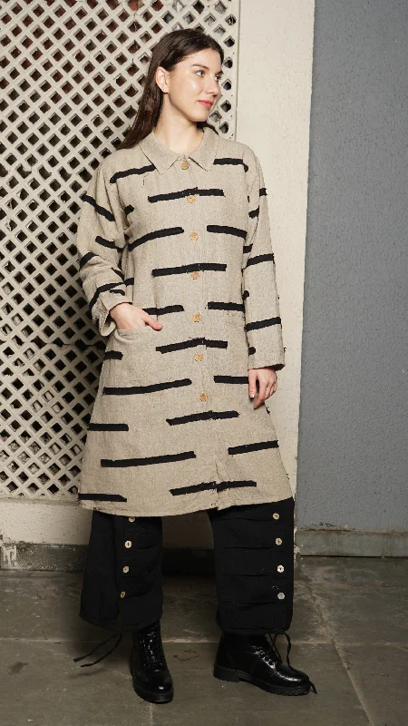 Women's Clothes For Special Occasions Daily Deals Cairo Linen Blend Jacket in Latte