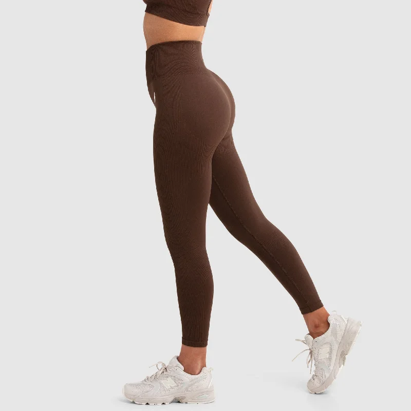 Women's Elegant Apparel Limited Time Offers Impact Seamless Leggings - Espresso