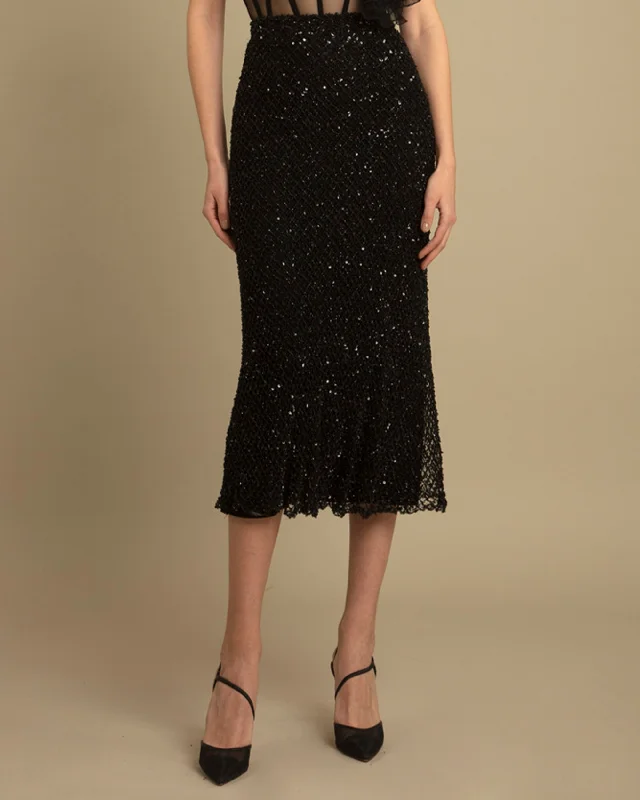 Best Deals Of The Season Fully Beaded Slim Skirt