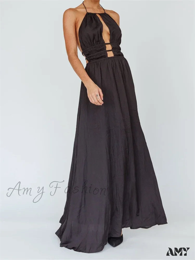 Special Offers, Don't Miss Amy Fashion - Sexy Women Halter Tie-up Sleeveless Backless Solid Color Cocktail Formal Party Ruched Vestidos Special Offers, Don't Miss Amy Fashion - Sexy Women Halter Tie-up Sleeveless Backless Solid Color Cocktail Formal Party Ruched Vestidos